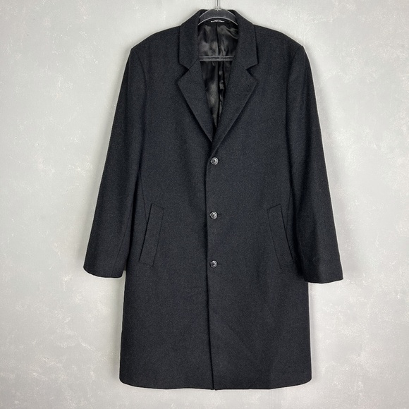 London Fog Other - London Fog men's size 42L wool blend long coat dark gray lined
